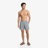 Nautica Erkek Mavi Regular Fit Desenli Deniz Şortu-T65533T.4EE XXL