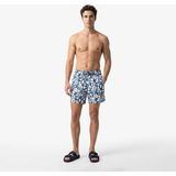 Nautica Erkek Mavi Regular Fit Desenli Deniz Şortu - XL - 4BX-Mavi