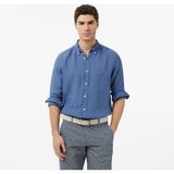 Nautica Erkek Mavi Regular Fit Keten Gömlek - 2XL