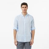 Nautica Erkek Mavi Regular Fit Keten Gömlek W65103T.4SU - 4SU-Mavi