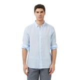 Nautica Erkek Mavi Regular Fit Keten Gömlek-W65103T.4SU L