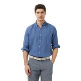 Nautica Erkek Mavi Regular Fit Keten Gömlek W65104T.4BJ - XL