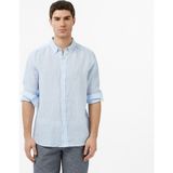Nautica Erkek Mavi Regular Fit Keten Gömlek - XL - 4SU-Mavi