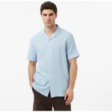 Nautica Erkek Mavi Regular Fit Kısa Kollu Gömlek