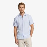 Nautica Erkek Mavi Regular Fit Kısa Kollu Keten Gömlek-W65100T.4SU L