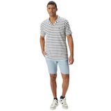 Nautica Erkek Mavi Slim Fit Keten Şort B35214T.4AX - 36