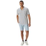 Nautica Erkek Mavi Slim Fit Keten Şort B35214T.4AX - 38