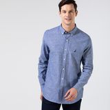 Nautica Erkek Mavi Slim Fit Uzun Kollu Keten Gömlek W35000T.4ES - 4ES-Mavi - XS