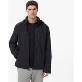 Nautica Erkek Siyah Regular Fit Dik Yaka Gizli Kapüşonlu Su Itici Yağmurluk - 0TB-Siyah - XS