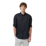 Nautica Erkek Siyah Regular Fit Keten Gömlek-W65101T.0TB L