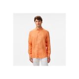 Nautica Erkek Turuncu Classic Fit Keten Gömlek