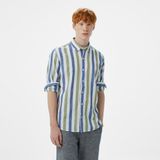 Nautica Erkek Yeşil Classic Fit Çizgili Gömlek - 3Hc-Yeşil