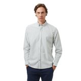 Nautica Erkek Yeşil Classic Fit Çizgili Gömlek-W57405T.3YG M
