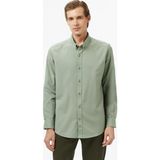 Nautica Erkek Yeşil Classic Fit Gömlek - 3LP-Yeşil - 2XL