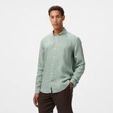 Nautica Erkek Yeşil Classic Fit Keten Gömlek - XL - 3SB-Yeşil
