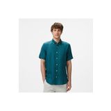 Nautica Erkek Yeşil Classic Fit Keten Gömlek