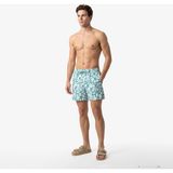 Nautica Erkek Yeşil Regular Fit Desenli Deniz Şortu T55120T.3LG - 3XL - 3LG-Yeşil