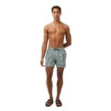 Nautica Erkek Yeşil Regular Fit Desenli Deniz Şortu-T55341T.3LR M