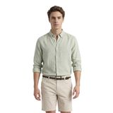 Nautica Erkek Yeşil Regular Fit Keten Gömlek-W65103T.3TL M