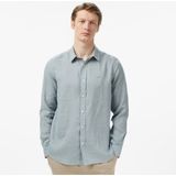 Nautica Erkek Yeşil Regular Fit Keten Gömlek W65104T.3SV - 3SV-Yeşil