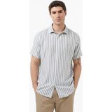 Nautica Erkek Yeşil Regular Fit Kısa Kollu Çizgili Gömlek W65448T.3HP - 3HP-Yeşil - 2XL