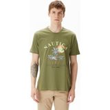Nautica Erkek Yeşil Standart Fit T-Shirt - 3Hc-Yeşil - XS