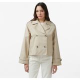 Nautica Kadın Bej Regular Fit Trençkot - 12M-Bej - XS