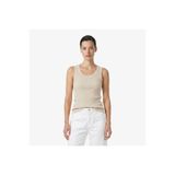 Nautica Kadın Bej Slim Fit Kolsuz T-Shirt