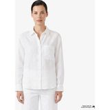 Nautica Kadın Beyaz Regular Fit Keten Gömlek 65W302T.1BW - 1BW-Beyaz