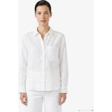 Nautica Kadın Beyaz Regular Fit Keten Gömlek 65W302T.1BW - XL - 1BW-Beyaz