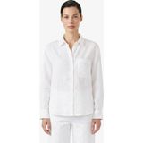 Nautica Kadın Beyaz Regular Fit Keten Gömlek - S - 1BW-Beyaz