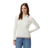 Nautica Kadın Krem Classic Fit Uzun Kollu Polo Yaka T-Shirt-57K113T.1MA L