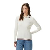 Nautica Kadın Krem Classic Fit Uzun Kollu Polo Yaka T-Shirt-57K113T.1MA M