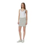 Nautica Kadın Krem Slim Fit Çizgili Triko Etek-65R701T.1MA M