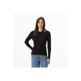 Nautica Kadın Siyah Classic Fit Uzun Kollu Polo Yaka T-Shirt