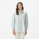 Nautica Kadın Yeşil Regular Fit Çizgili Gömlek - S - 3GM-Yeşil