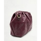Nauve Kadın Örgü Dokulu Büzgülü Omuz Çantası - 35*15 - 931Bordo