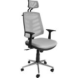 Navara Ergonomik Ofis ve Öğrenci Çalışma Koltuğu – Sandalyesi (Krom Ayaklı) - Gri