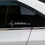 Navara Yan Cam Sticker Oto Kapı Çıkartma Tuning oto 20 cm x 7 cm yazı 313