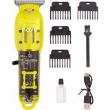 Nave Bq-06 T Bıçaklı Sarı Tıraş Makinesi Led Ekranlı Kablosuz Kullanım ve Uzun Pil Ömrü