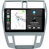 Navecron Honda Cıty 2009-12 10" Gri Uyumlu Android Multimedia Gerçek 4/64 Kablosuz Carplay Geri Görüş Kameralı