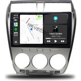 Navecron Honda Cıty 2009-12 Analog Ac 10" Gri Uyumlu Androıd Multimedya Gerçek 2/32 Kablosuz Carplay Geri Görüş Kameralı