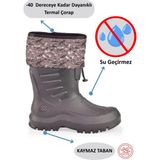 Navi Shoes Erkek Termal Çoraplı Su Geçirmez Yağmur Çizmesi NB01 Kaymaz Tabanlı Dış Mekan Kullanımı - Siyah