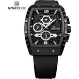Naviforce Analog Mat Siyah Silikon Kayışlı Kol Saati