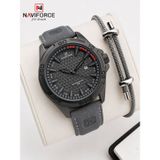 Naviforce Deri Kordon İtalyan Tasarım Bileklik Hediyeli 3 ATM Suya Dayanıklı Erkek Kol Saati N8023D1 E.NK.8023.S1