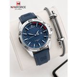 Naviforce Deri Kordon İtalyan Tasarım Bileklik Hediyeli 3 Atm Suya Dayanıklı Erkek Kol Saati N8023d2