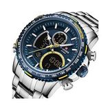 NAVİFORCE DİJİTAL ANALOG ALARM VE AYDINLATMALI ERKEK KOL SAATİ