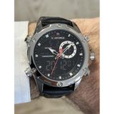 Naviforce Dijital Analog Alarmlı ,kronometre ve Aydınlatmalı Spor Şık Erkek Kol Saati - Siyah