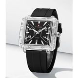 Naviforce Dijital Analog Siyah Silikon Kayisli Kol Saati