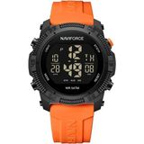 Naviforce Dijital Turuncu Silikon Kordon Unisex Kol Saati NF7104
